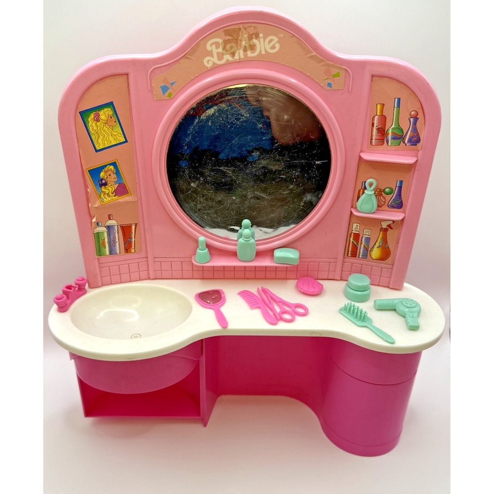 1992 Barbie Hollywood Hair Beauty Center Vanity Playset #9367 Mattel Vintage